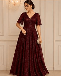 Burgundy Midi Dress