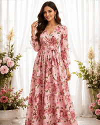 Floral Wrap Dress